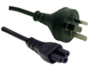3 Pin Power Lead (M) to C5 Clover (M) 2.0m Power Cable